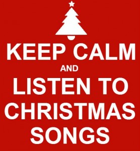 keep calm listen to xmas music