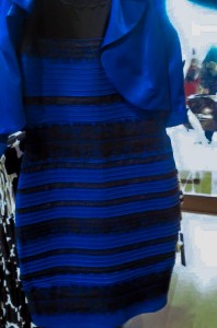Black and blue dress