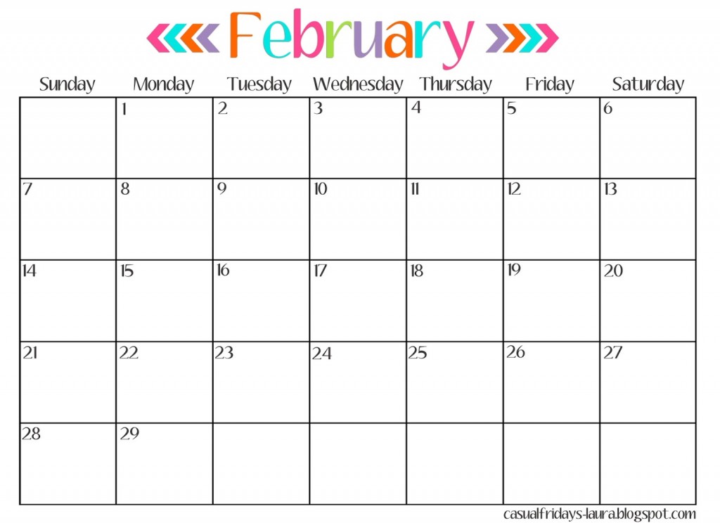 February-2016-Calendar-Cute-1